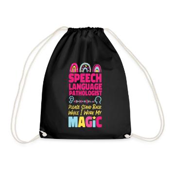 Speech Therapist Therapy Assistant - Drawstring Bag - black - Front