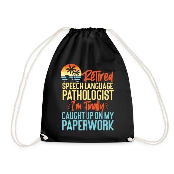 Speech Therapist Therapy Assistant - Drawstring Bag - black - Front
