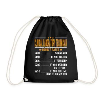 Salaire horaire du technicien de laboratoire clinique - Sac de sport léger - noir - Devant