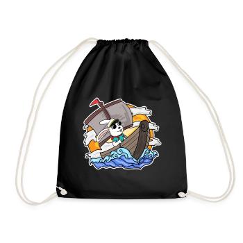 Bateau Capitaine Lapin - Sac de sport léger - noir - Devant