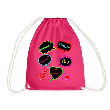 pourquoi quand ou - Sac de sport léger - fuchsia - Devant