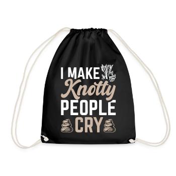 I Make Knotty People Cry Funny For Massage Therapi - Turnbeutel - Schwarz - Vorne