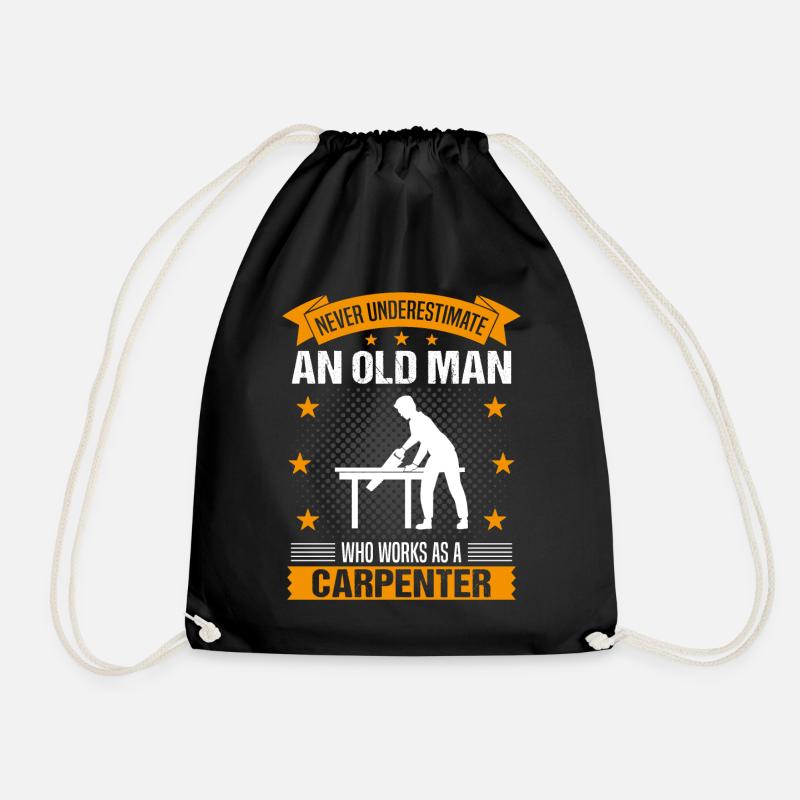 Tischler Alter Mann Spruch Herren Geschenk - Turnbeutel - Schwarz