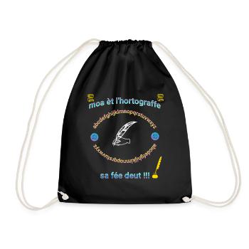 moa èt l hortograffe 2 - Sac de sport léger - noir - Devant