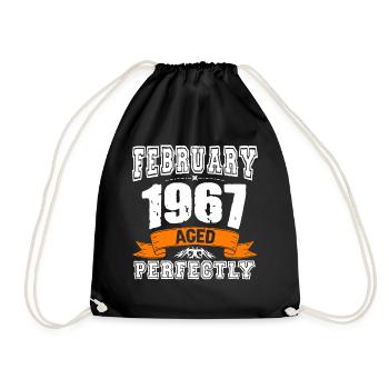 Cadeau d'anniversaire vintage de janvier 1967 - Sac de sport léger - noir - Devant