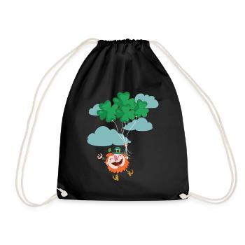 Ireland Irish Leprechaun St Patrick's Day Funny - Drawstring Bag - black - Front