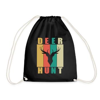 Deer Hunt - Drawstring Bag - black - Front