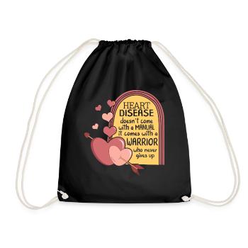 Les maladies cardiaques ne viennent pas avec une chemise manuelle, - Sac de sport léger - noir - Devant
