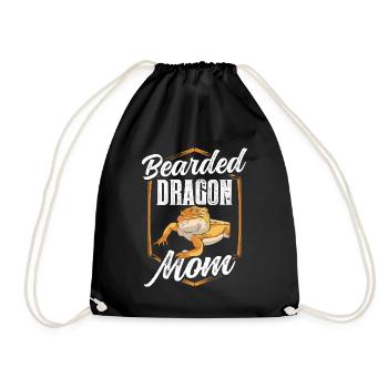 Bearded Dragon Mama Girl Bearded Dragon Bearded Dragon - Drawstring Bag - black - Front