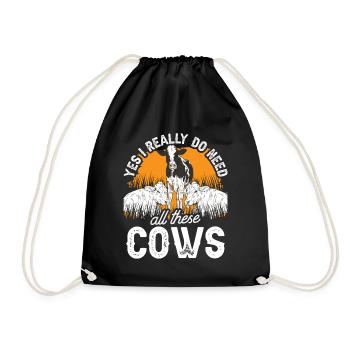 Oui j’ai vraiment besoin de toutes ces vaches vaches animaux - Sac de sport léger - noir - Devant