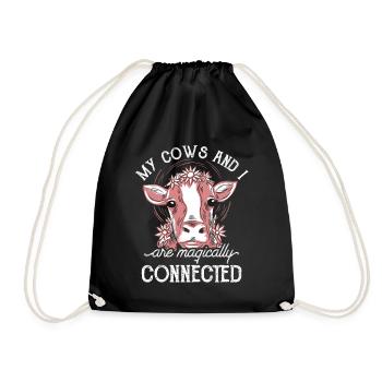 Mes vaches et moi sommes des vaches magiquement connectées - Sac de sport léger - noir - Devant