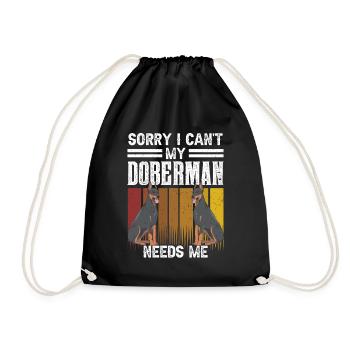 Mon Doberman n’a-t-il pas besoin de moi Doberman - Sac de sport léger - noir - Devant