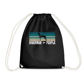 Doberman > humains Dobermans Doberman chiens - Sac de sport léger - noir - Devant