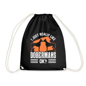 J’aime les dobermans juste beaucoup les chiens Doberman - Sac de sport léger - noir - Devant