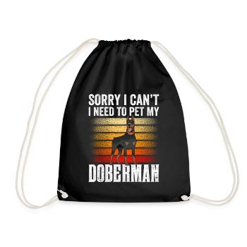 Ne puis-je pas avoir à caresser mon Doberman - Sac de sport léger - noir - Devant