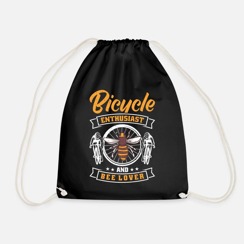 Fahrrad-enthusiast Und Bienenliebhaber - Turnbeutel - Schwarz