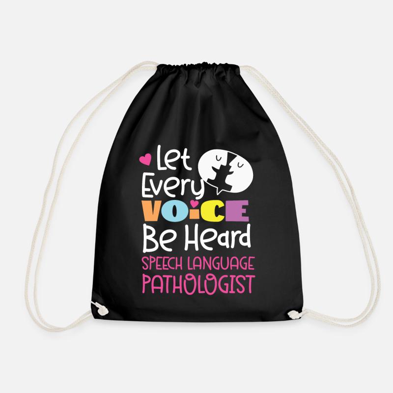 Speech Therapist Therapy Assistant - Turnbeutel - Schwarz