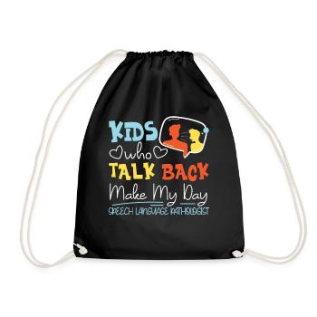Speech Therapist Therapy Assistant - Drawstring Bag - black - Front