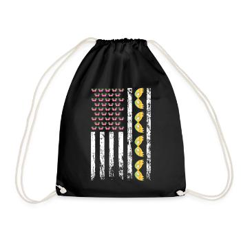 American Carnival Masquerade Mardi Gras - Drawstring Bag - black - Front