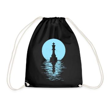 Jeu de club d’échecs Cheval Pièce d’échecs Hommes + Femmes - Sac de sport léger - noir - Devant