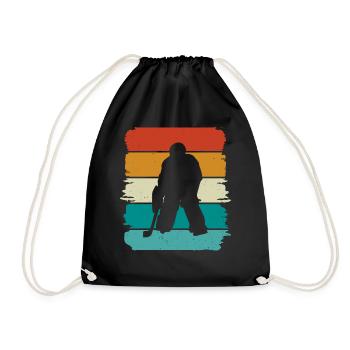 Eishockey  - Drawstring Bag - black - Front