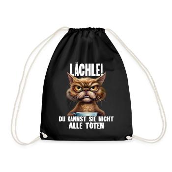 Lächle! Du Kannst Sie Nicht Alle Töten - Turnbeutel - Schwarz - Vorne
