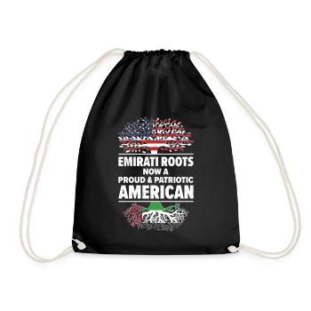 Born Emirati United Arab Emirates American USA - Drawstring Bag - black - Front