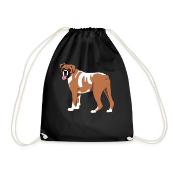 Boxer Allemand Chien Chien Amoureux Cadeau - Sac de sport léger - noir - Devant