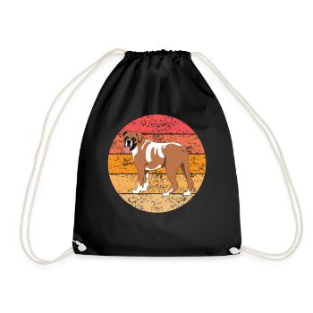 Boxer Allemand Chien Dog Lovers Cadeau Rétro - Sac de sport léger - noir - Devant