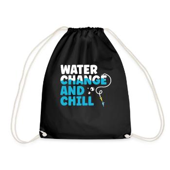 Water Change and Chill Aquatic Gift - Drawstring Bag - black - Front