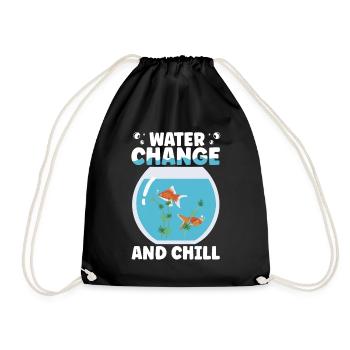 Water Change and Chill Aquatic Gift - Drawstring Bag - black - Front