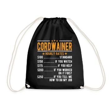 Salaire horaire de Cordwain - Sac de sport léger - noir - Devant
