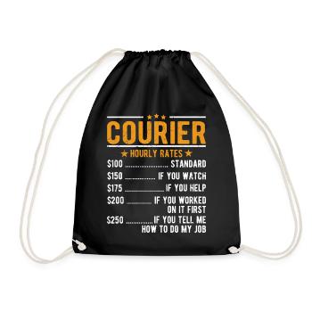 Salaire horaire du coursier - Sac de sport léger - noir - Devant