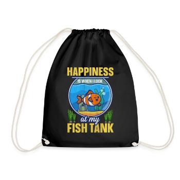 Le bonheur, c’est quand je regarde mon aquarium - Sac de sport léger - noir - Devant