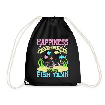 Le bonheur, c’est quand je regarde mon aquarium - Sac de sport léger - noir - Devant