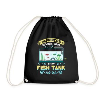 Le bonheur, c’est quand je regarde mon aquarium - Sac de sport léger - noir - Devant