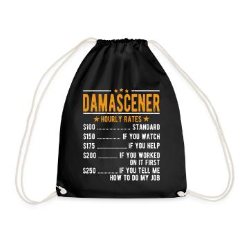 Salaire horaire Damascener - Sac de sport léger - noir - Devant