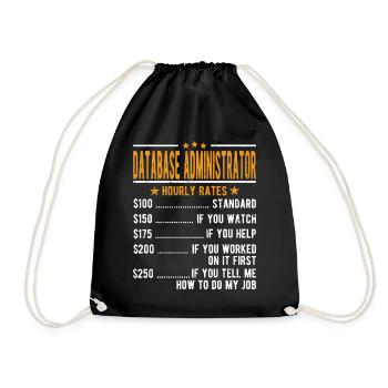 Administrateur de base de données Salaire horaire - Sac de sport léger - noir - Devant
