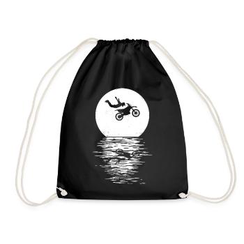 Enduro Motorcycle Supermoto Motorbike Motocross - Drawstring Bag - black - Front
