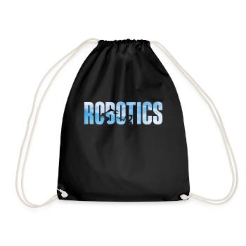 Robot Robotics Engineer Robotics - Drawstring Bag - black - Front