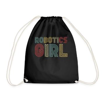 Ingénieur en robotique robotique fille - Sac de sport léger - noir - Devant