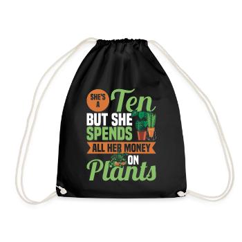 Funny Plants Saying for You a Planting - Drawstring Bag - black - Front