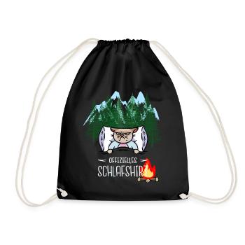 naturally sleep forest dwellers eco freak dream - Drawstring Bag - black - Front
