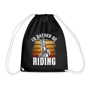 Je préfère monter cavalier écurie d’équitation - Sac de sport léger - noir - Devant