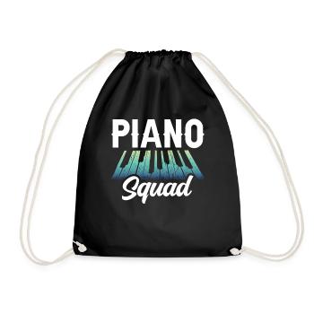 Piano Squad Musician Piano Pianist - Drawstring Bag - black - Front