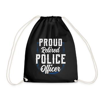Fier policier à la retraite - Sac de sport léger - noir - Devant