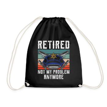 À la retraite, ce n’est plus mon problème policier - Sac de sport léger - noir - Devant