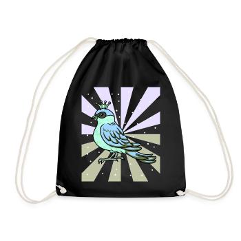 Wildlife Fantasy Bird Christmas Gift Child - Drawstring Bag - black - Front
