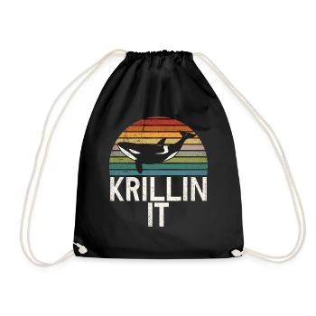 Killer whale killer whale watching Orca whale watching - Drawstring Bag - black - Front