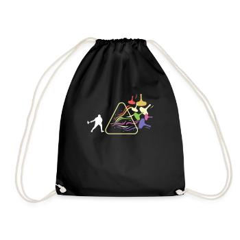 Prism Curling Light Triangle Light Spectrum - Drawstring Bag - black - Front